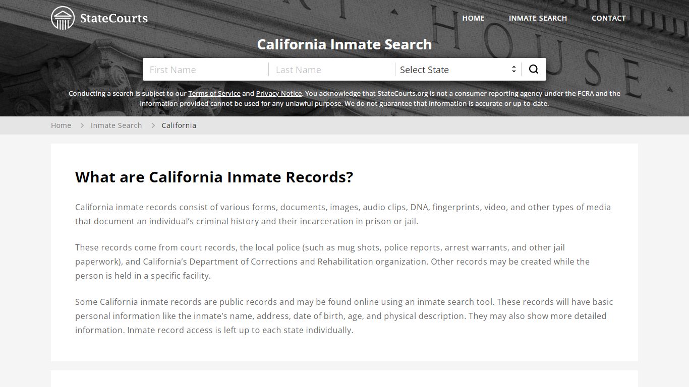 California Inmate Search, Prison and Jail Information ...